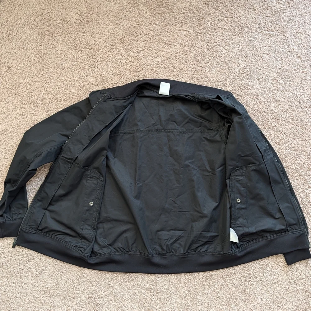 Nike Black Full Zip Up Bomber Jacket Size Medium